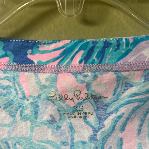 Lilly Pulitzer Blue and Pink Floral Long Sleeve Top - Picture 7 of 7